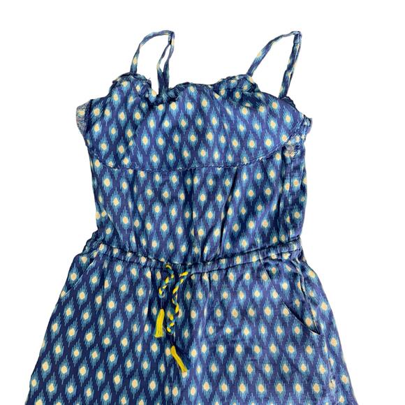 Boden Little Girl Jumper Blue Print Summer Straps Preppy Fun Cutie 9-10 yrs - Picture 3 of 9
